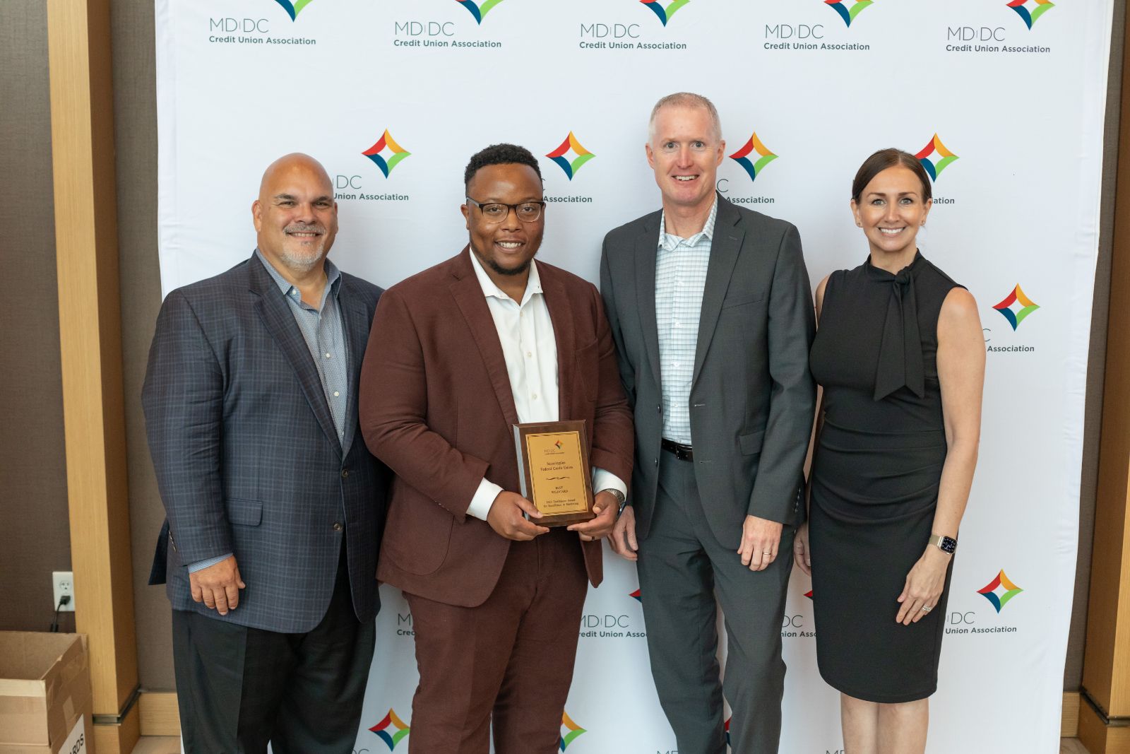 The Securityplus team accepting the MD|DC Trailblazer Award for Excellence in Marketing