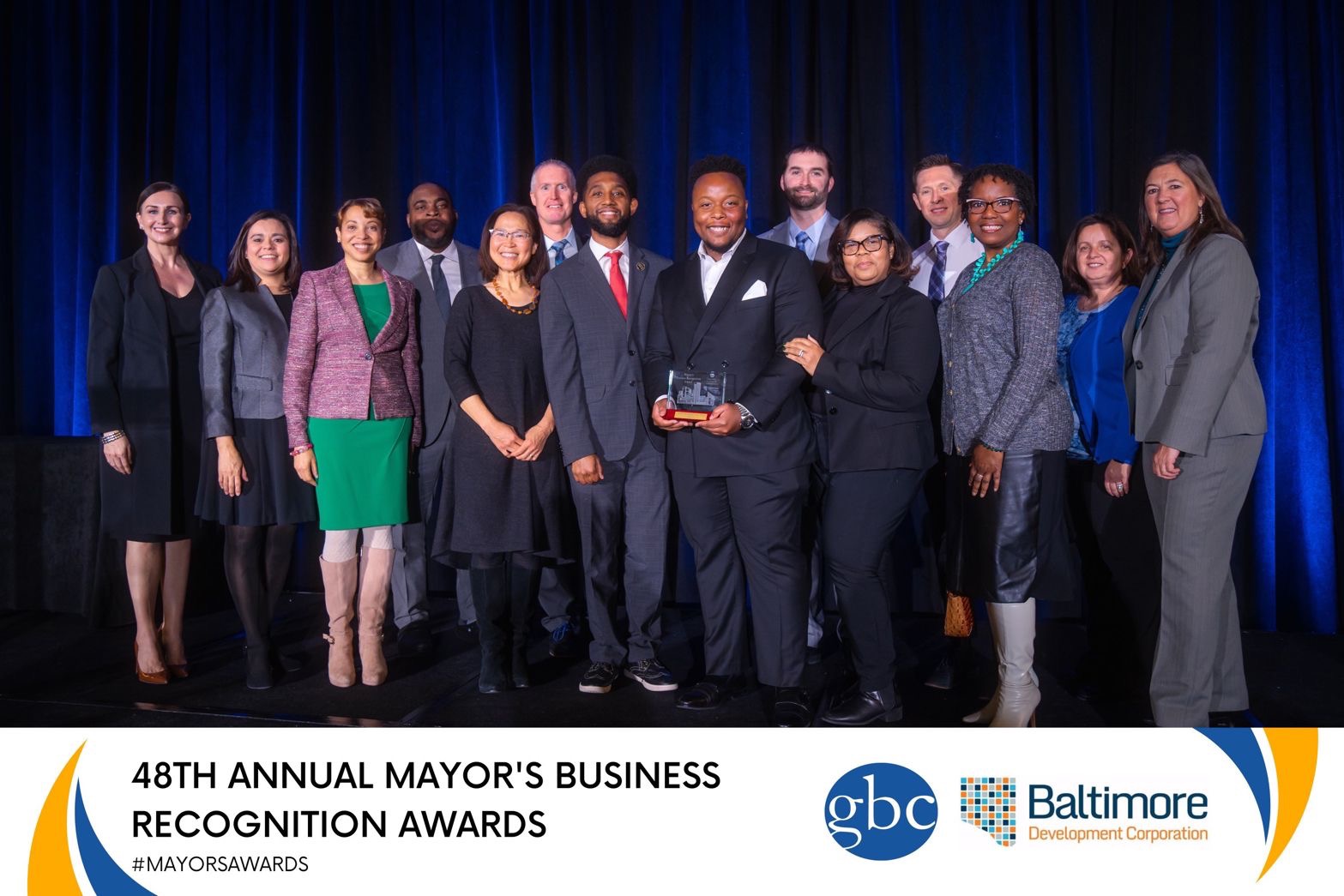 Honorees on stage at the 48th Annual Mayor's Business Recognition Awards in Baltimore
